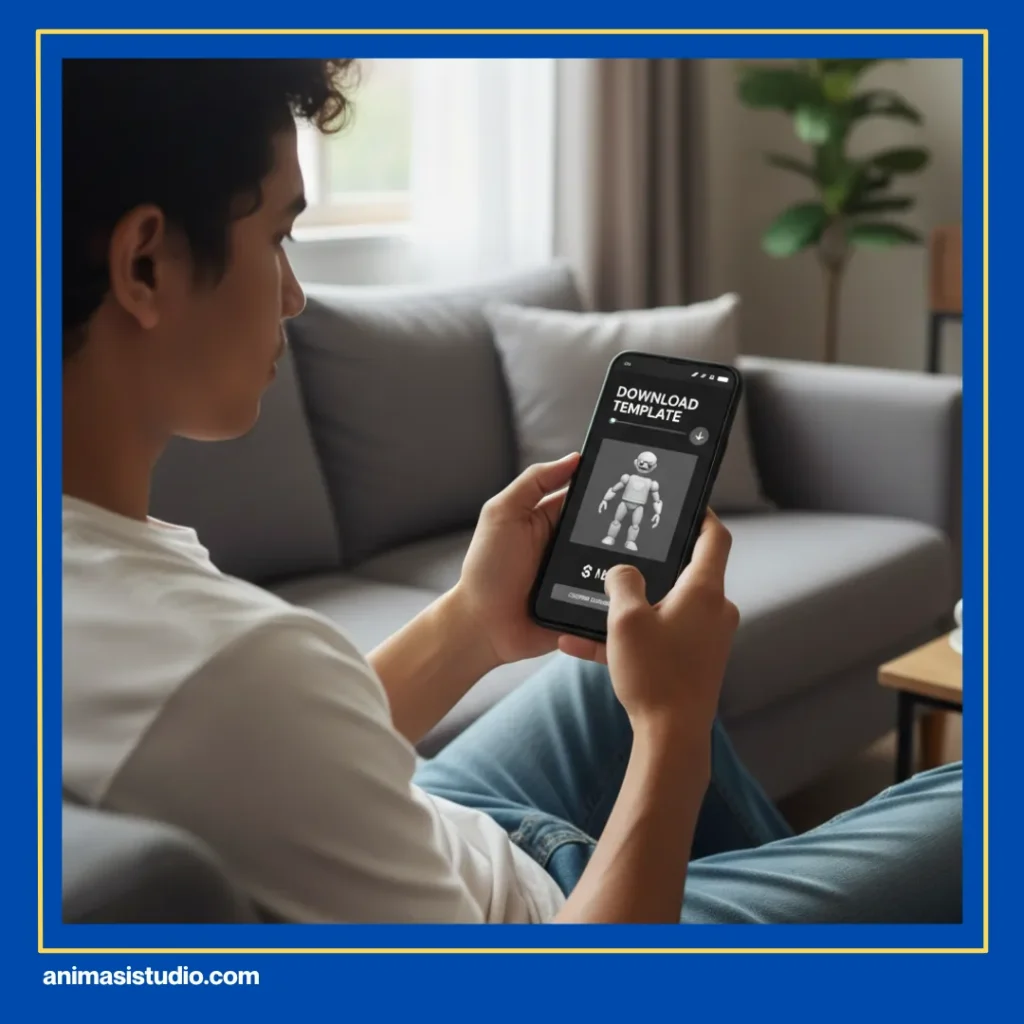 Gambar Animasi 3D Hitam Putih