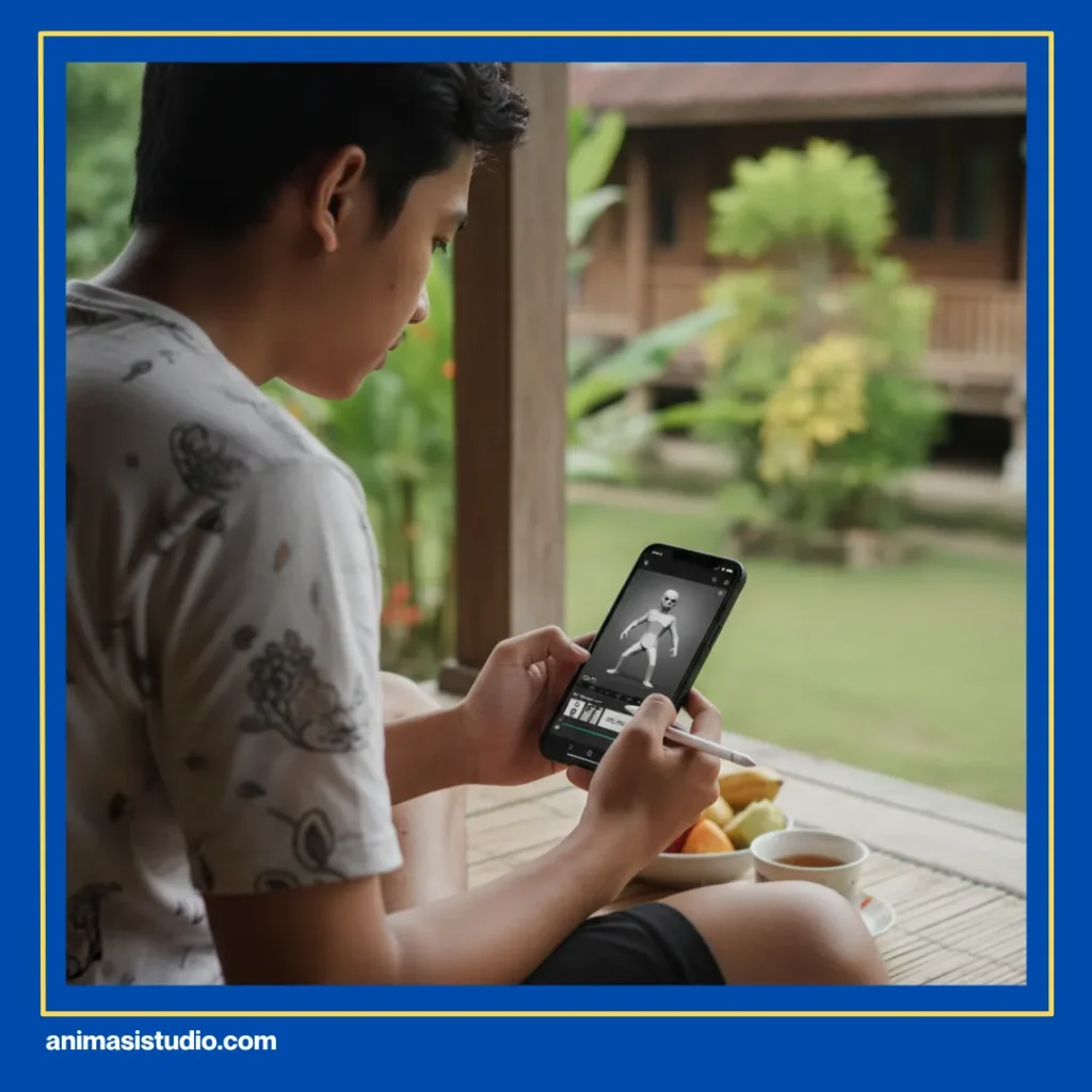 Gambar Animasi 3D Hitam Putih