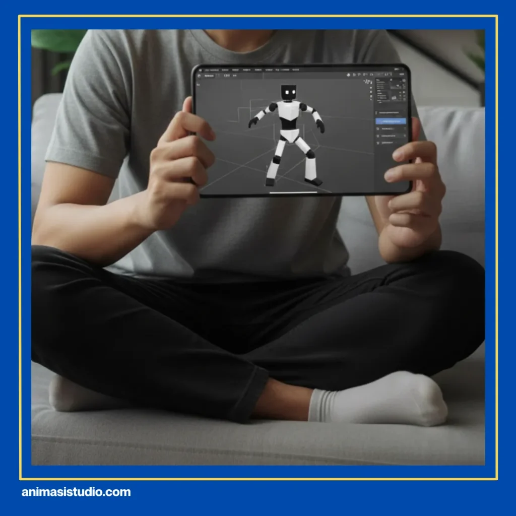 Gambar Animasi 3D Hitam Putih