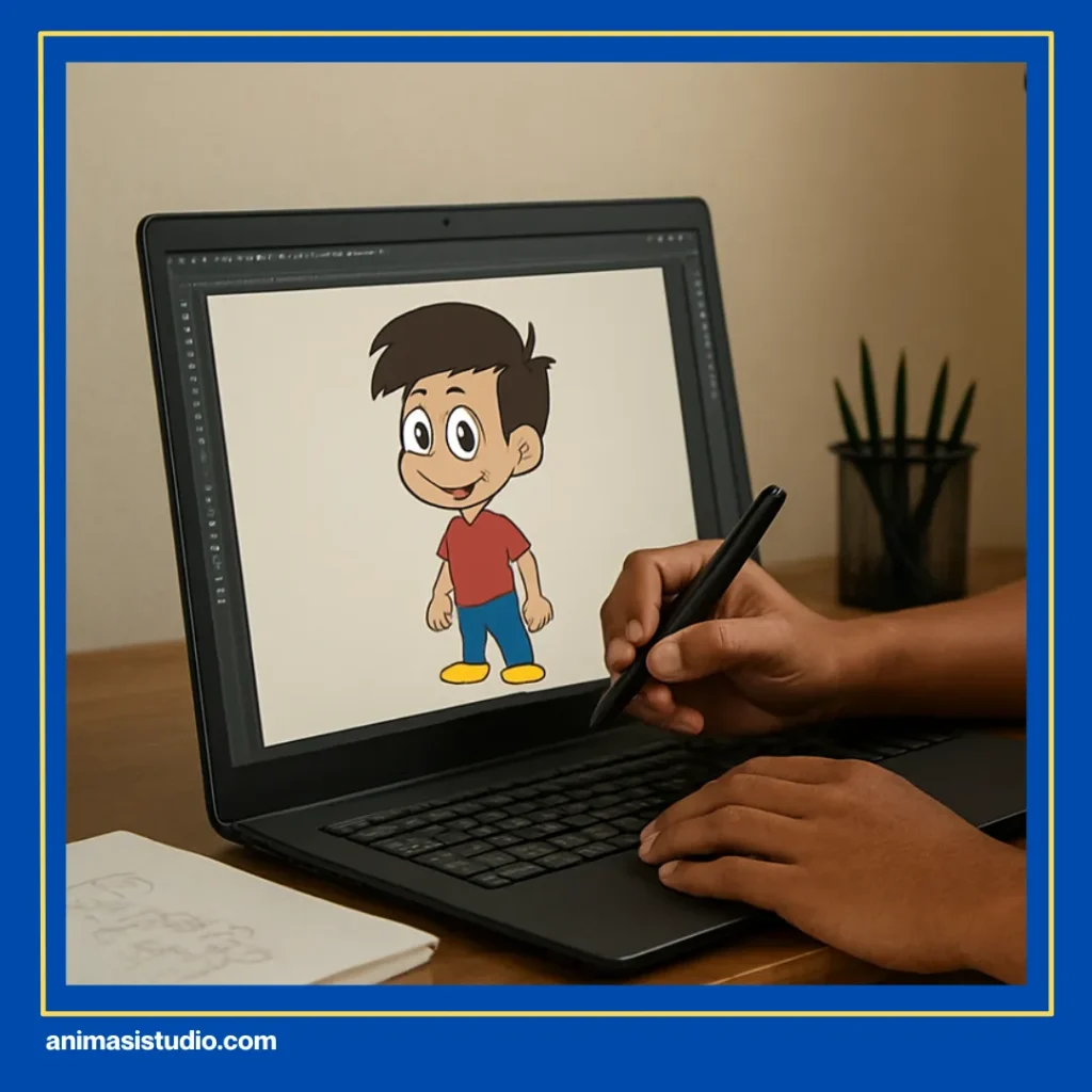 karakter animasi 2d mudah