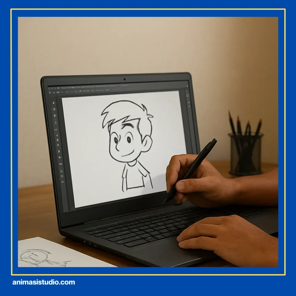 karakter animasi 2d mudah