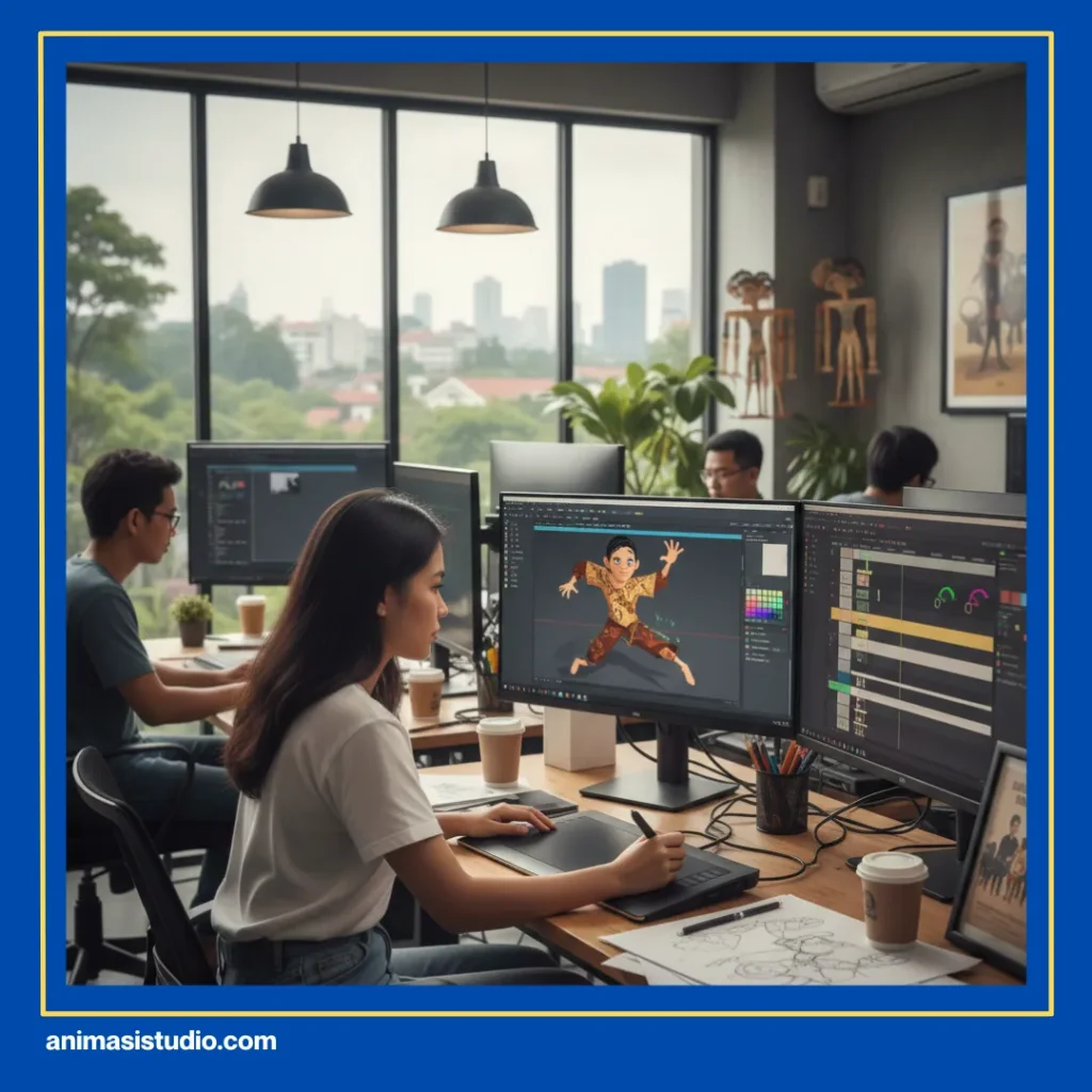 cara kerja animasi 2d