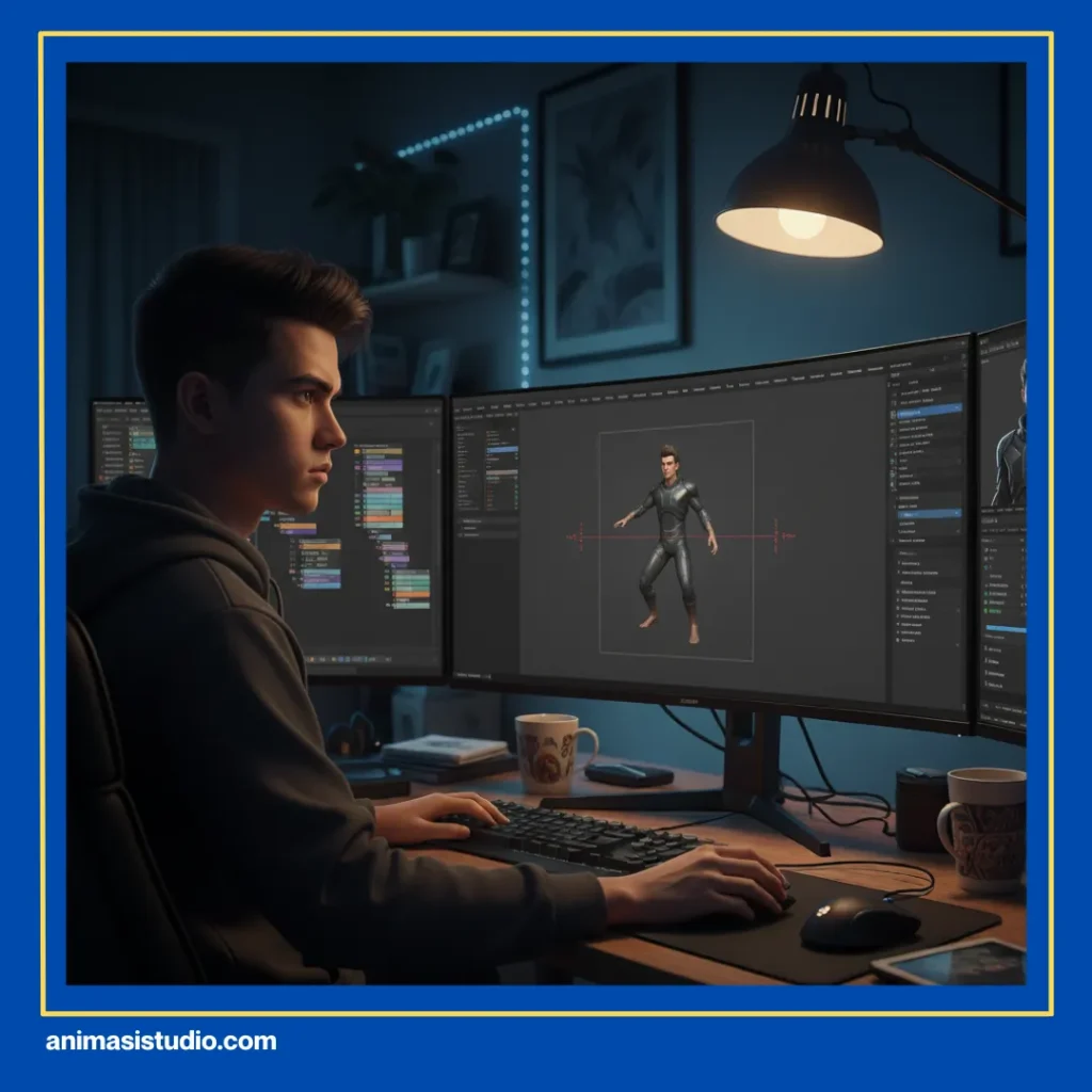 proses produksi animasi 3D