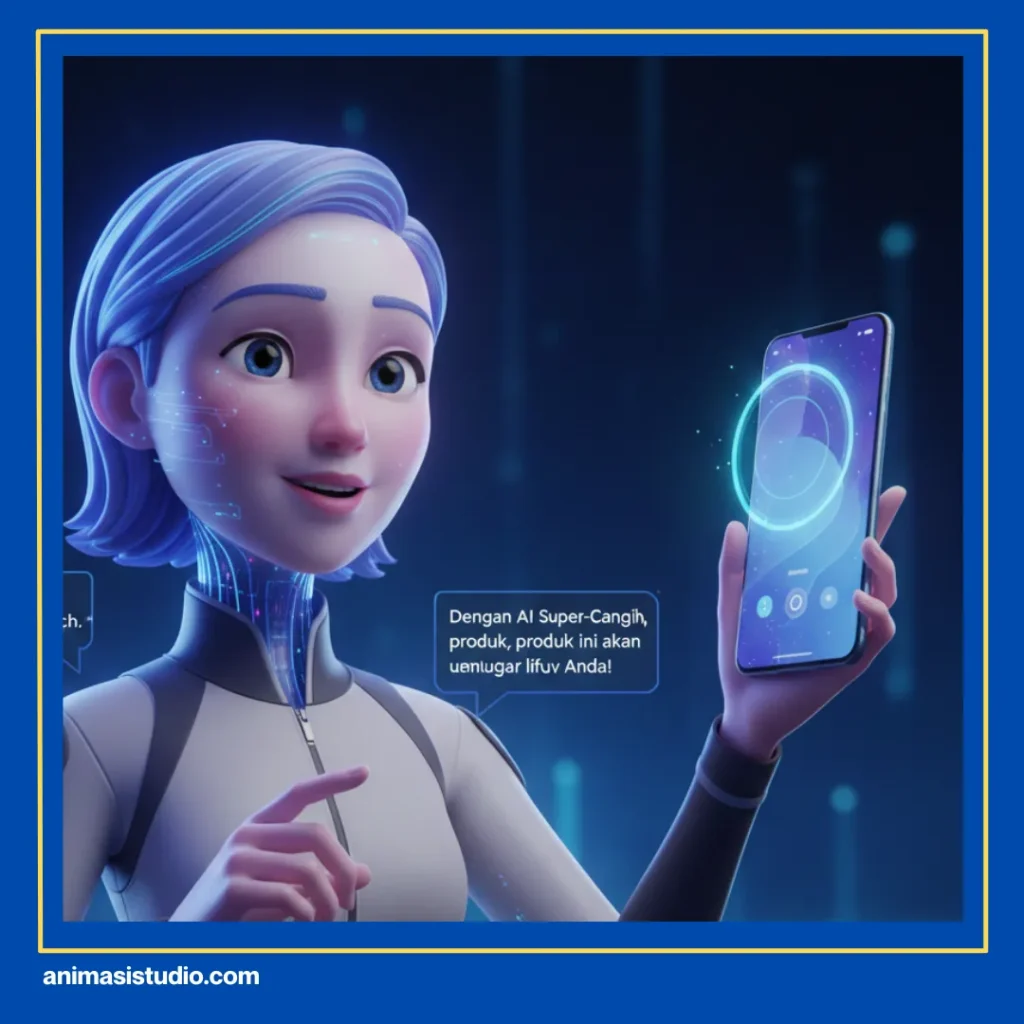 contoh animasi AI dalam video marketing