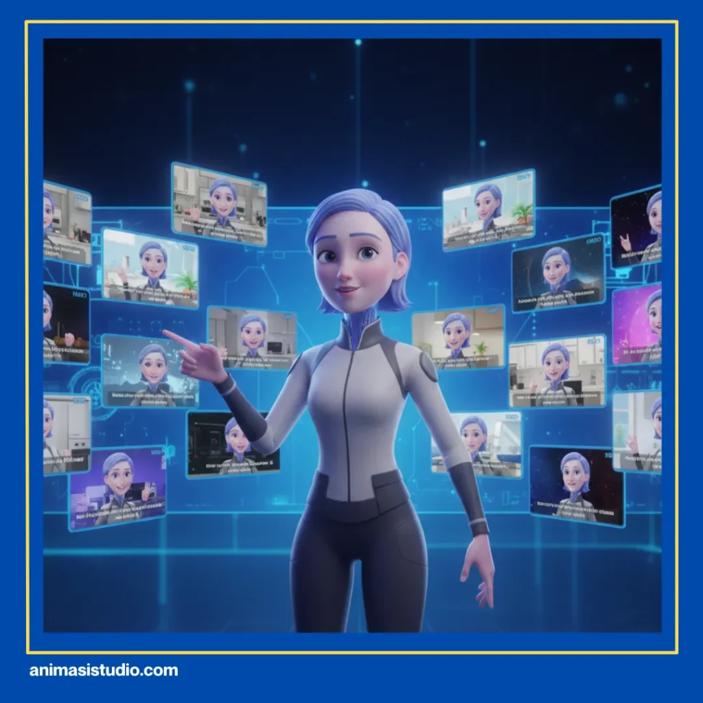 contoh animasi AI dalam video marketing