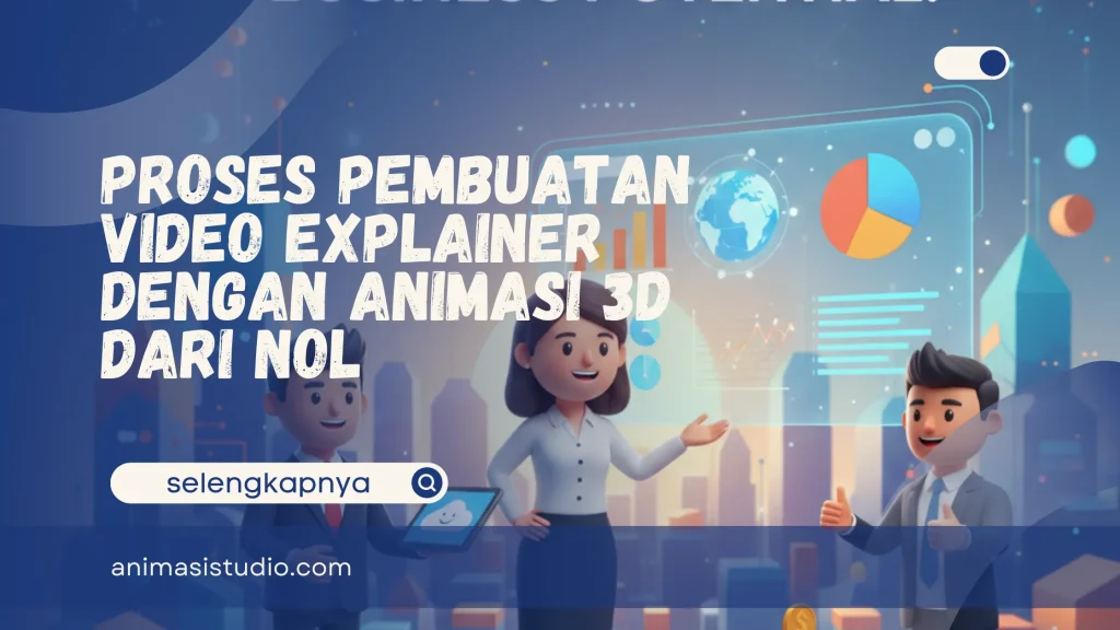 proses pembuatan video explainer dengan animasi 3D